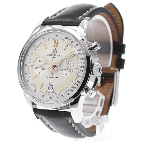 BREITLING Transocean AB0154 Chronograph beige Dial Automatic Men's Watch_837918 - Picture 3 of 7